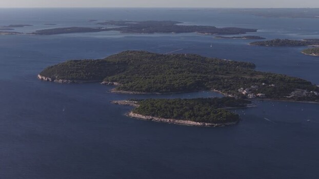 Aerial view of Brijuni National Park Croatia.