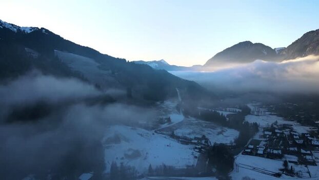 Aerial view of La Chapelle d Abondance France.