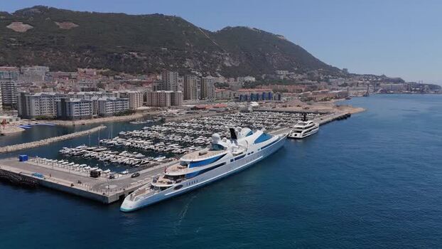 Aerial view of Mid Harbour Small Boats Marina in Gibraltar. Aerial view of Mid Harbour Small Boats Marina in Gibraltar.