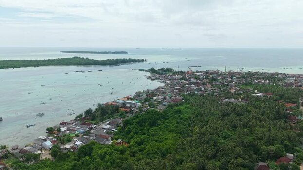 Aerial view of Karimunjawa village Indonesia. Aerial view of Karimunjawa village Indonesia.