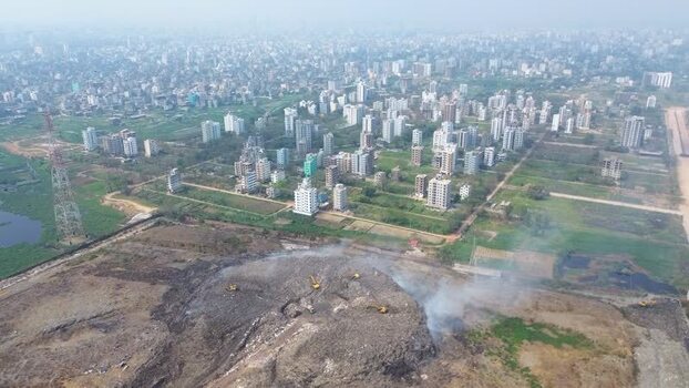 Aerial view of urban landscape Bangladesh. Aerial view of urban landscape Bangladesh.