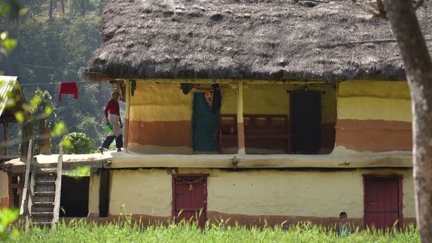 View of a traditional thatched roof house in Dhangadhi Nepal. View of a traditional thatched roof house in Dhangadhi Nepal.
