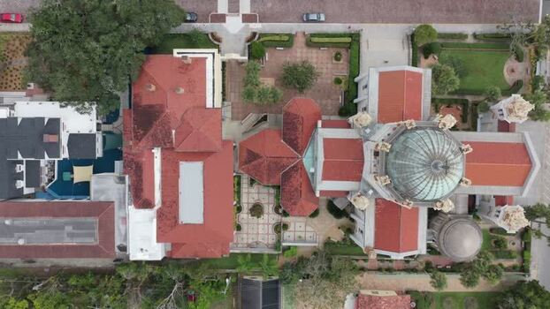 Aerial view of Memorial Presbyterian Church in St. Augustine United States.