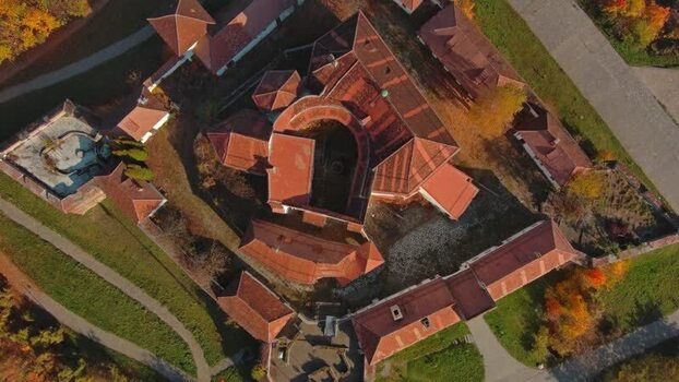 Aerial view of Brasov Citadel in autumn Romania. Aerial view of Brasov Citadel in autumn Romania.