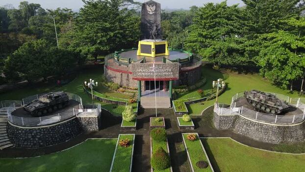 Aerial view of General Sudirman Museum in Indonesia.