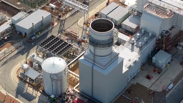 Aerial view of Rookery South ERF and Millbrook Power United Kingdom.
