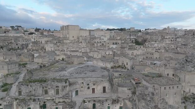 Aerial view of Sassi di Matera Italy.