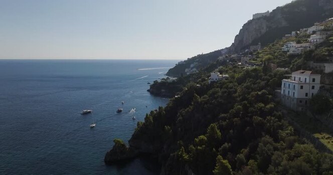 Aerial view of Amalfi Coast Italy. Aerial view of Amalfi Coast Italy.