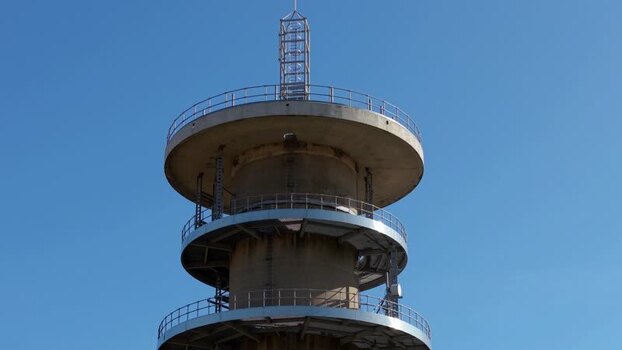 Aerial view of Morborne Hill Transmitter in Morborne United Kingdom.