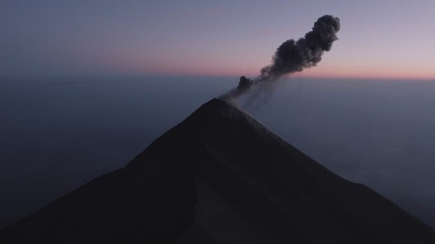 Aerial view of Acatenango volcano erupting in Guatemala. Aerial view of Acatenango volcano erupting in Guatemala.