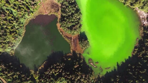 Aerial view of Telaga Warna in Central Java Indonesia. Aerial view of Telaga Warna in Central Java Indonesia.
