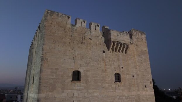 Aerial view of the historic Venetian Tower in Nicosia Cyprus.