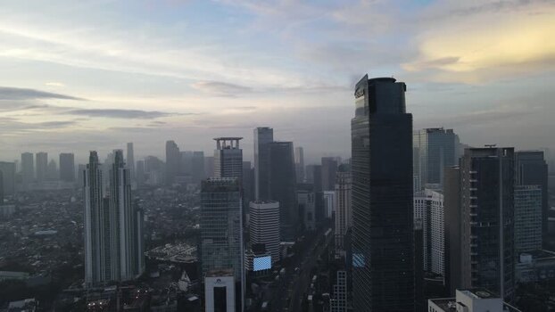 Aerial view of the Central Jakarta skyline Indonesia. Aerial view of the Central Jakarta skyline Indonesia.