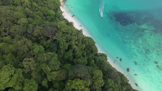 Aerial view of Perhentian Islands coastline in Malaysia. Aerial view of Perhentian Islands coastline in Malaysia.