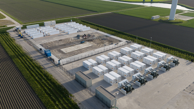 Dronten Netherlands 23 May 2026 Aerial View of FlevoBESS Battery Energy Storage in Dronten Dronten Netherlands 23 May 2026 Aerial View of FlevoBESS Battery Energy Storage in Dronten