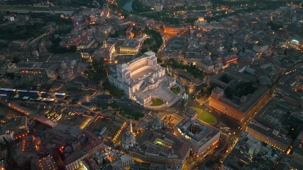 Aerial view of Altare della Patria Italy. Aerial view of Altare della Patria Italy.