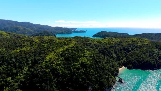 Aerial view of Abel Tasman National Park New Zealand. Aerial view of Abel Tasman National Park New Zealand.