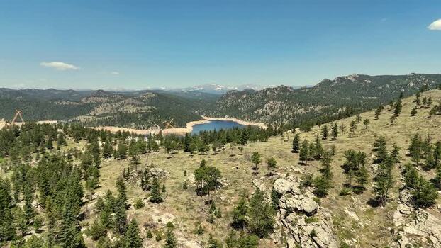 Aerial view of Walker Ranch in Boulder United States. Aerial view of Walker Ranch in Boulder United States.