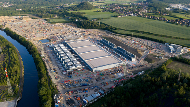 Aerial View of Hyperscale Data Center Construction in Farciennes Aerial View of Hyperscale Data Center Construction in Farciennes