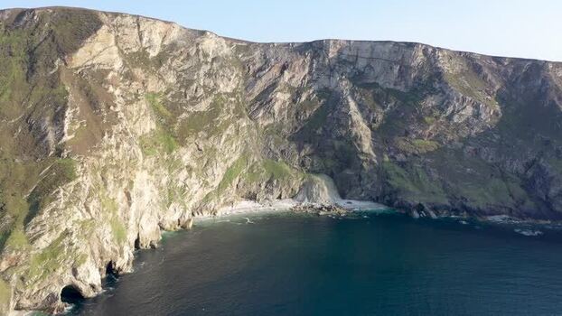 Aerial view of sea cliffs near Ardara Ireland.
