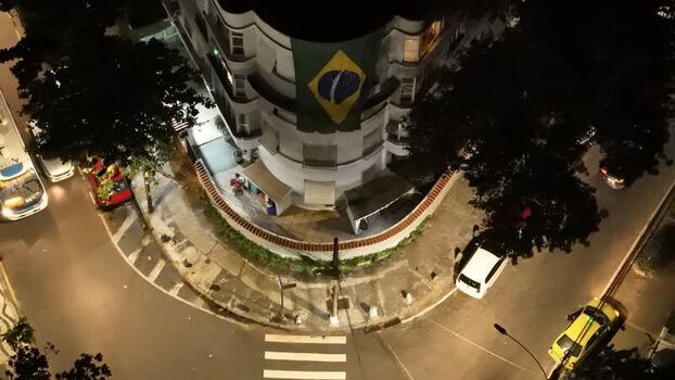 Aerial view of a street corner in Rio de Janeiro Brazil. Aerial view of a street corner in Rio de Janeiro Brazil.