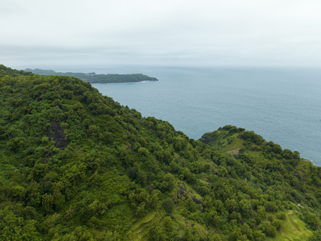 Aerial view of verdant hills meeting the tranquil sea at Pengilon Hill a symphony of green against the blue horizon Gunungkidul Regency Daerah Istimewa Yogyakarta Indonesia. Aerial view of verdant hills meeting the tranquil sea at Pengilon Hill a symphony of green against the blue horizon Gunungkidul Regency Daerah Istimewa Yogyakarta Indonesia.