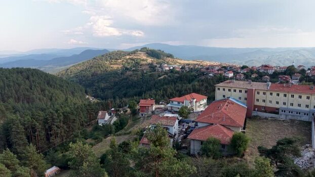 Aerial view of Sveta Petka village in the mountains Bulgaria. Aerial view of Sveta Petka village in the mountains Bulgaria.