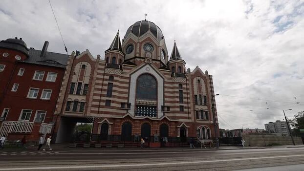 View of the historic Kaliningrad Synagogue Russia.