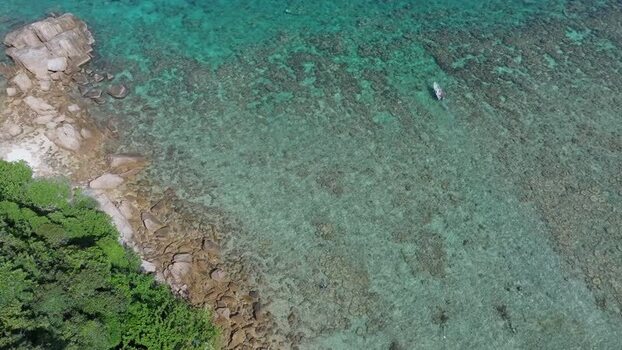 Aerial view of Perhentian Islands and coral reefs Malaysia. Aerial view of Perhentian Islands and coral reefs Malaysia.