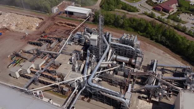 Aerial view of an industrial factory complex in Jihlava Czechia. Aerial view of an industrial factory complex in Jihlava Czechia.