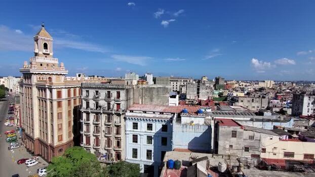 View of the historic Bacardi Building in Havana Cuba.