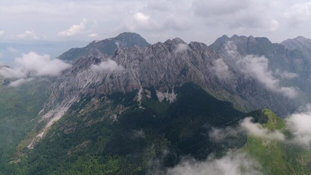 Aerial view of Apuan Alps mountains in Carrara Italy. Aerial view of Apuan Alps mountains in Carrara Italy.