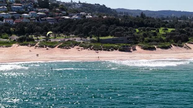 Aerial view of Long Reef Beach in Northern Beaches Council Australia.