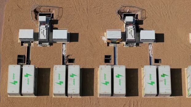 Aerial view of Jinko Battery Energy Storage Systems United Kingdom.