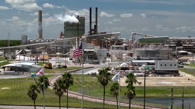 Aerial view of Georgia Pacific Palatka Operations United States.