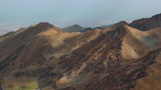 Aerial view of Transfagarasan mountain pass Romania. Aerial view of Transfagarasan mountain pass Romania.