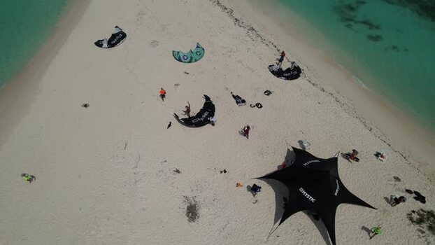 Aerial view of Los Roques archipelago in Venezuela.