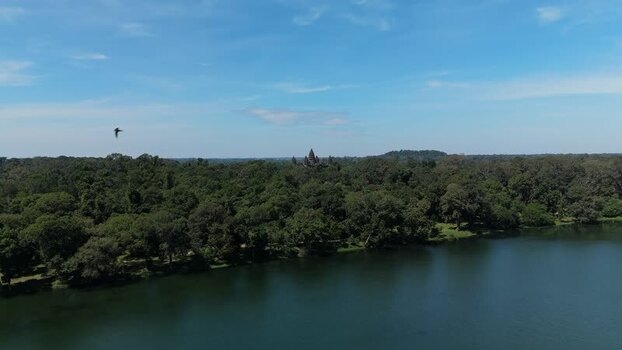 Aerial view of Angkor Wat temple complex in Cambodia. Aerial view of Angkor Wat temple complex in Cambodia.