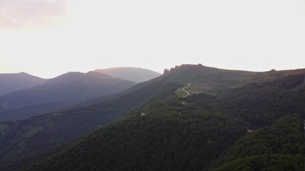 Aerial view of Midzor mountain peak in Pirot Serbia. Aerial view of Midzor mountain peak in Pirot Serbia.
