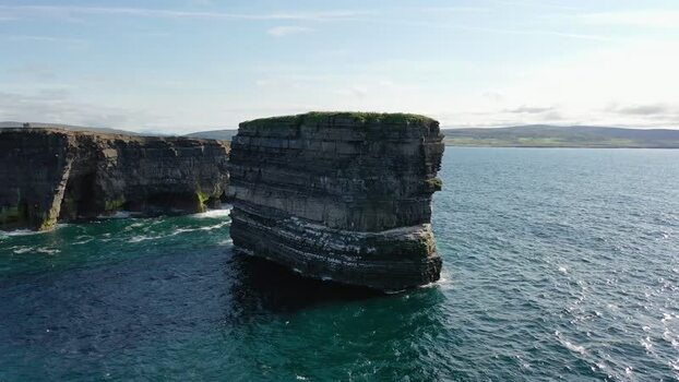 Aerial view of Dun Briste Sea Stack Ireland. Aerial view of Dun Briste Sea Stack Ireland.