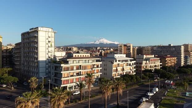 Aerial view of Catania city and Mount Etna Italy. Aerial view of Catania city and Mount Etna Italy.