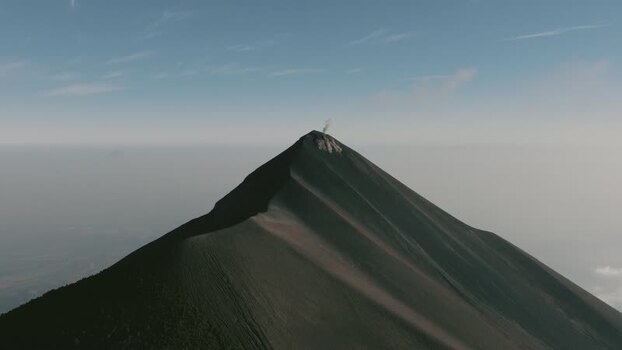 Aerial view of Acatenango volcano peak in Guatemala. Aerial view of Acatenango volcano peak in Guatemala.