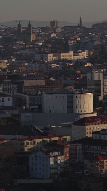 Aerial view of buildings and structures Portugal.