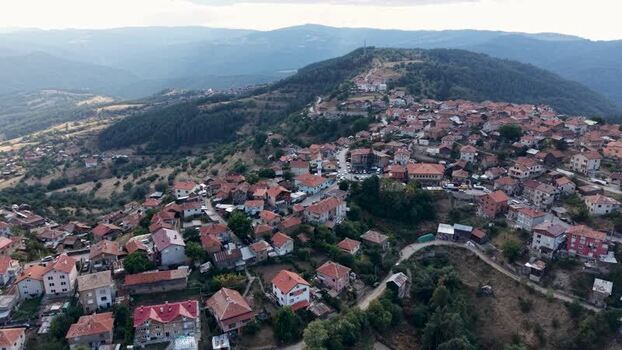Aerial view of Sveta Petka village in the mountains Bulgaria. Aerial view of Sveta Petka village in the mountains Bulgaria.