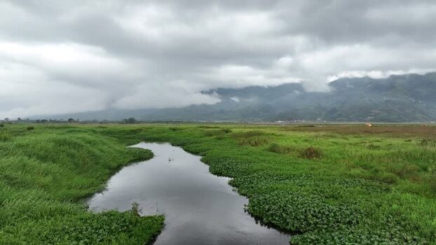 Aerial view of Rawa Bento wetlands in Gunung Tujuh Indonesia. Aerial view of Rawa Bento wetlands in Gunung Tujuh Indonesia.