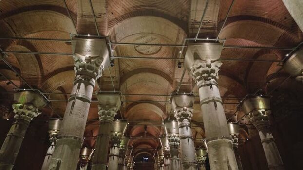 View of the historic Cistern of Theodosius in Istanbul Turkiye. View of the historic Cistern of Theodosius in Istanbul Turkiye.
