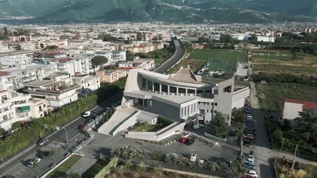 Aerial view of the modern San Francesco di Paola church Italy. Aerial view of the modern San Francesco di Paola church Italy.