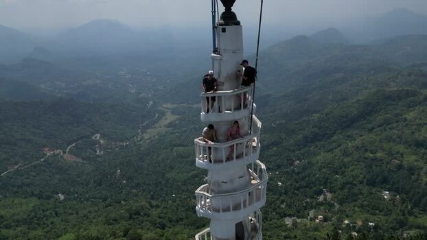 Aerial view of Ambuluwawa Tower in Gampola Sri Lanka. Aerial view of Ambuluwawa Tower in Gampola Sri Lanka.