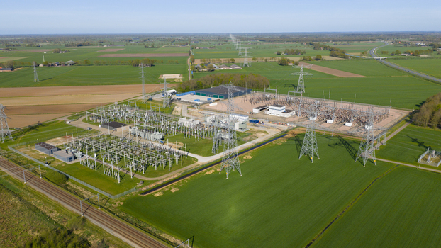 Aerial View of 380 kV High Voltage Grid station Aerial View of 380 kV High Voltage Grid station