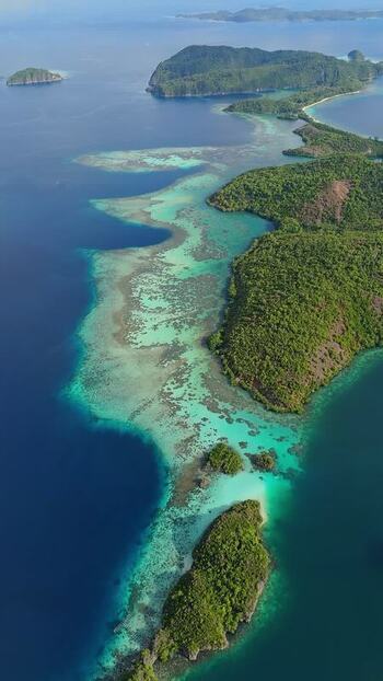 Aerial view of Piaynemo islands in Raja Ampat Indonesia. Aerial view of Piaynemo islands in Raja Ampat Indonesia.